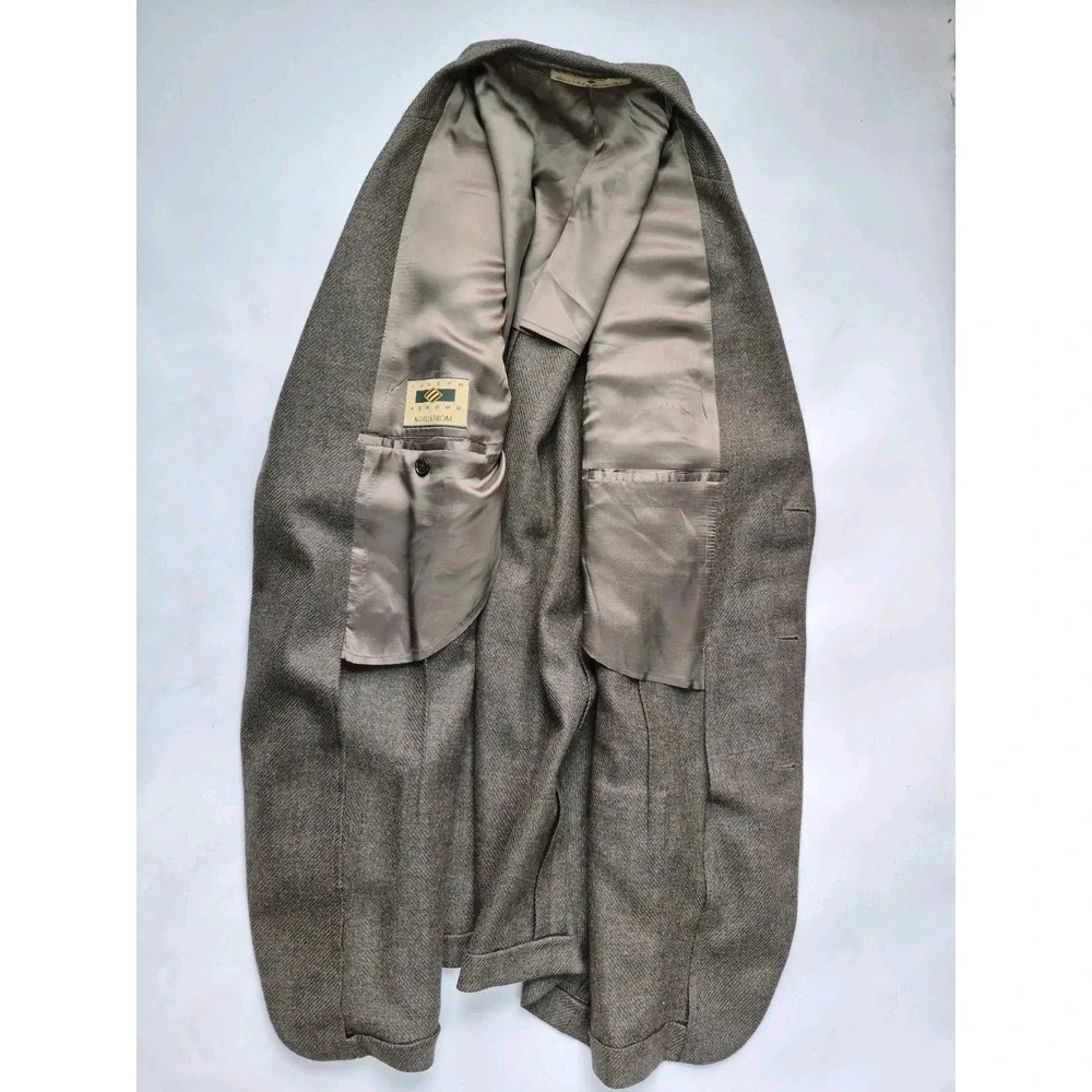 Joseph Abboud Mens Wool Sports Coat 44R Green Multicolor USA 3 Button X702
